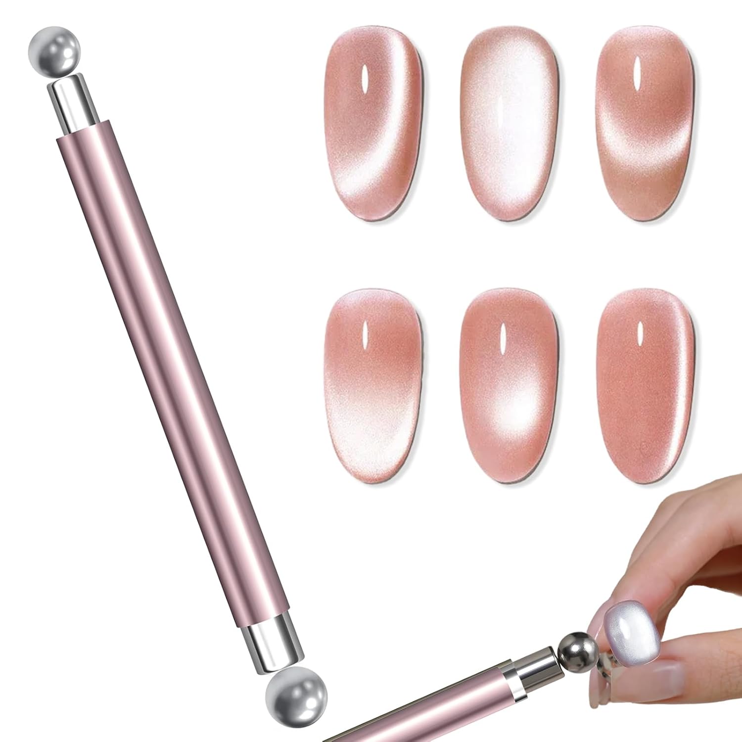 Nail Gel Polish Set - Kedi Gözü Manyetik Topu ve Tırnak