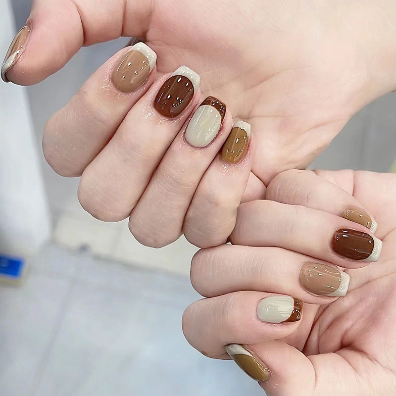 24 adet karamel kahverengi Omb - Nail Art Simple Elegant incelemesi ve fiyatı