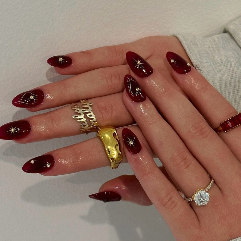 10 Adet Fransız Tarzı Bordo Ha - Nail Art Simple Elegant incelemesi ve fiyatı