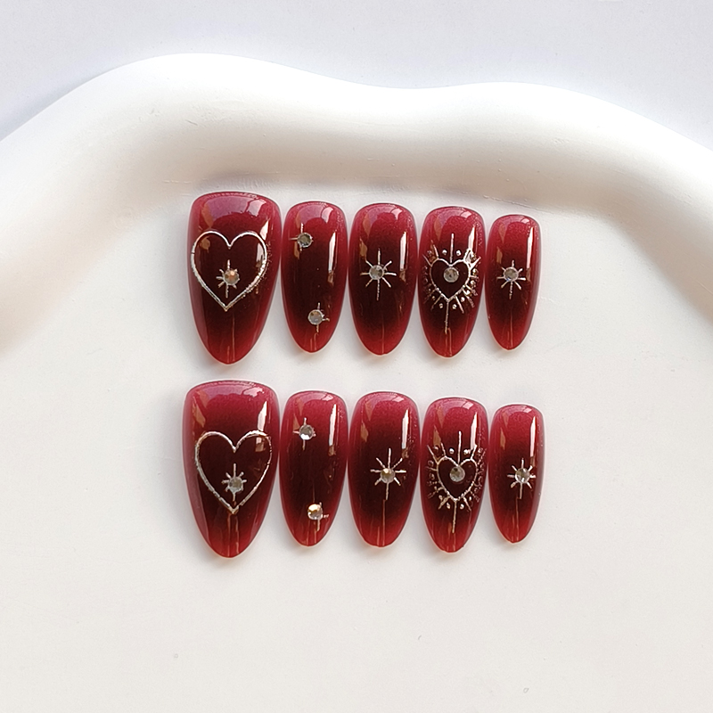 10 Adet Fransız Tarzı Bordo Ha - Nail Art Simple Elegant incelemesi ve fiyatı