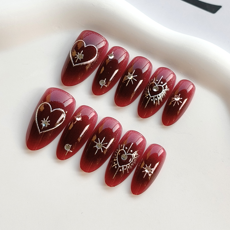 10 Adet Fransız Tarzı Bordo Ha - Nail Art Simple Elegant incelemesi ve fiyatı
